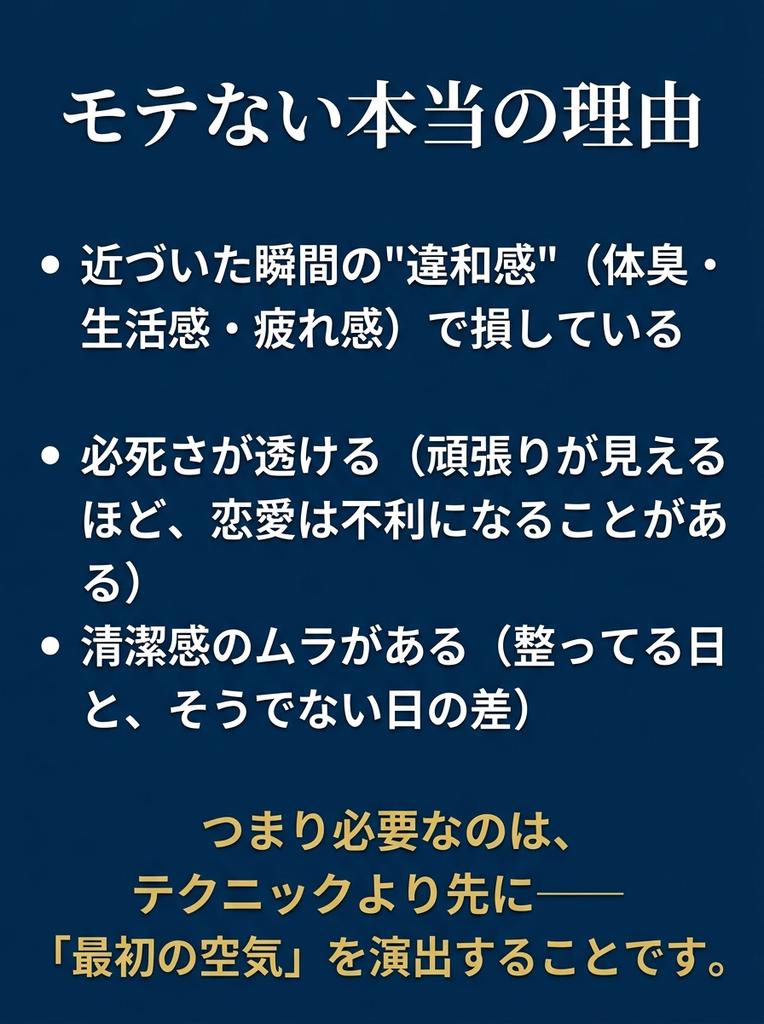 モテない本当の理由